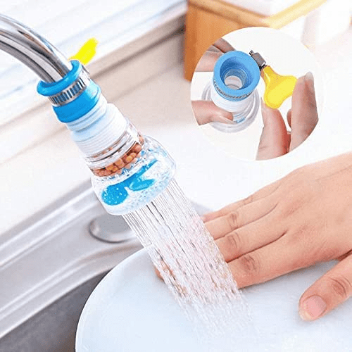 1 Pc Faucet-tap – Anti-splash 360 Degree Adjustable And Rotating Water Purifier Tap For Kitchen-shower With Clip-water Saving Filter ( Random Color)