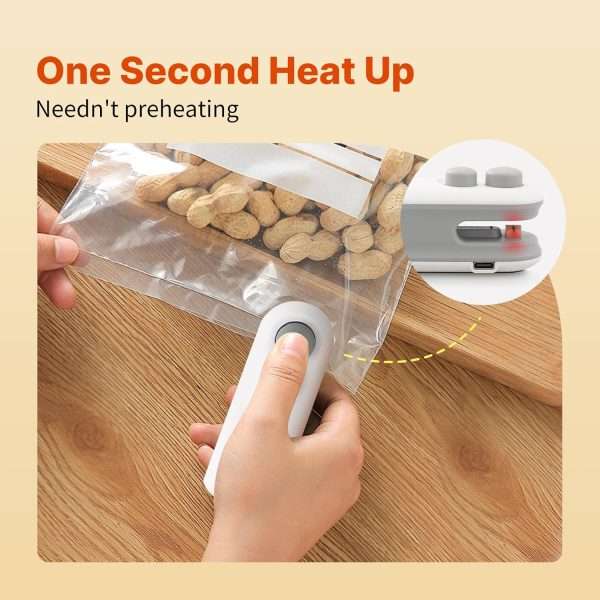Heat Sealing Machine 2 In 1 Cutting And Sealer Usb Rechargeable Food Sealer Mini Sealer For Snack Storage Food Sealer For Chip Bags, Plastic Bags, Food Storage (random Color)