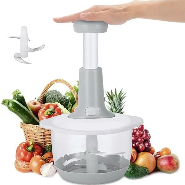 Manual Hand Push Chopper | Multi-functional Vegetable Meat Grinder, Grater, Chopper -2l (random Color)