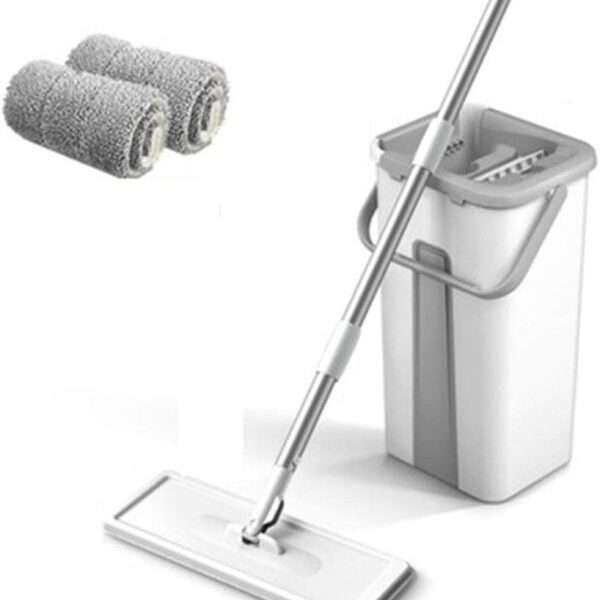 Mop Floor Squeeze Mop With Bucket – Hardwood & Wood Floor Rotary Scrubbing Mop For Easy Household Cleaning ( Random Color ) Without Box